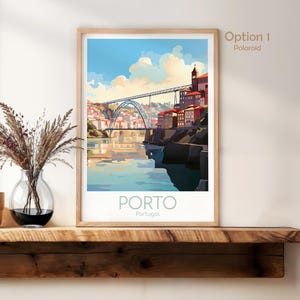 Porto Poster Old Town Porto Wall Art Portugal Porto Travel Poster Porto Print Vintage Porto Gift Porto Travel Print image 3