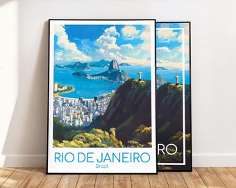 Rio de Janeiro Poster Rio de Janeiro Wall Art Brasilien Rio de Janeiro Reiseposter Rio de Janeiro Print Vintage Rio de Janeiro Geschenk