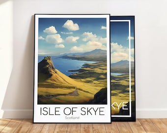 Isle of Skye Poster Isle of Skye Wall Art Scotland Isle of Skye Travel Poster Isle of Skye Print Vintage Isle of Skye Gift Travel Print