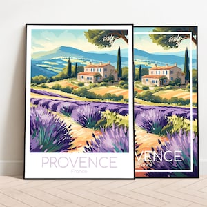 Provence Travel Poster Provence Poster Wall Art France Vintage Poster Provence Travel Poster Gift Provence Print Art Print