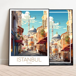 Istanbul Reiseposter Istanbul Poster Wall Art Türkei Vintage Poster Travel Poster Geschenk Istanbul Print Kunstdruck