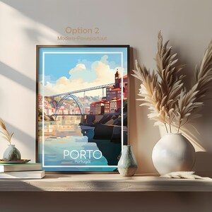 Porto Poster Old Town Porto Wall Art Portugal Porto Travel Poster Porto Print Vintage Porto Gift Porto Travel Print image 6