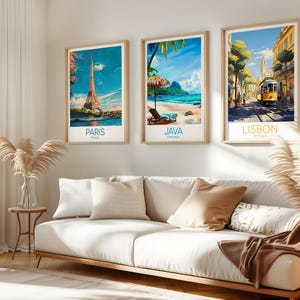 Java Poster Java Wall Art Indonesien Java Reiseposter Java Print Vintage Java Geschenk Java Reisedruck Strand Urlaub Bild 7