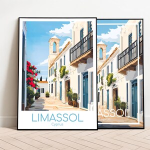 Limassol Travel Poster Limassol Poster Wall Art Cyprus Vintage Poster Limassol Travel Poster Gift Limassol Print Travel Print