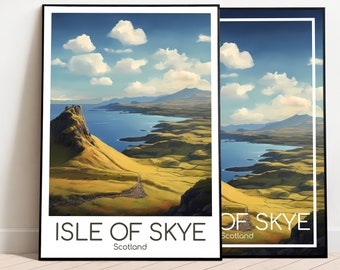 Isle of Skye Travel Poster Isle of Skye Poster Wall Art Scotland United Kingdom Vintage Poster Travel Poster Gift Art Print