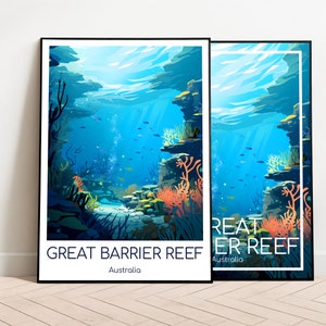 Great Barrier Reef Travel Poster Great Barrier Reef Poster Australia Vintage Poster Great Barrier Reef Travel Poster Great Barrier Reef Print