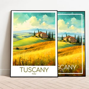 Toskana Reiseposter Herbst Toskana Poster Herbst Italien Vintage Poster Toskana Travel Poster Herbst Geschenk Toskana Print Kunstdruck