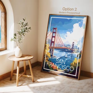 San Francisco Wall Art San Francisco Poster USA Art Print San Francisco Vintage Travel Poster San Francisco Print Art Print image 4