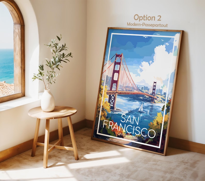 San Francisco Wall Art San Francisco Poster USA Art Print San Francisco Vintage Travel Poster San Francisco Print Art Print image 4