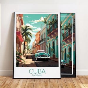 Affiche de Cuba, art mural de Cuba, affiche de voyage à Cuba, impression vintage de Cuba, cadeau de voyage à Cuba