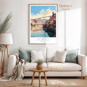 Porto Poster Old Town Porto Wall Art Portugal Porto Travel Poster Porto Print Vintage Porto Gift Porto Travel Print image 5