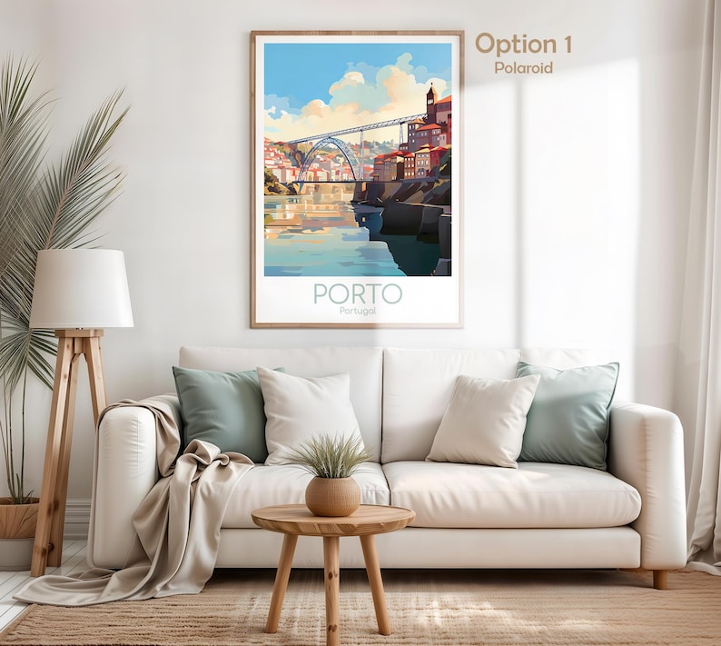 Porto Poster Old Town Porto Wall Art Portugal Porto Travel Poster Porto Print Vintage Porto Gift Porto Travel Print image 5