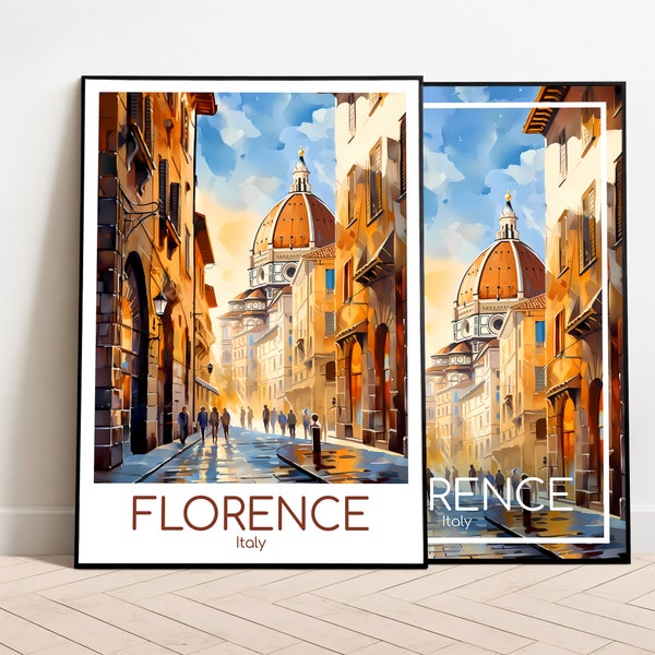 Florenz Reiserdruck Florenz Poster Wall Art Italien Vintage Poster Travel Poster Geschenk Florenz Print Kunstdruck