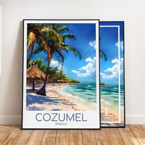 Cozumel Poster, Cozumel Wall Art, Mexico, Cozumel Travel Poster, Cozumel Print, Vintage Cozumel Gift, Cozumel Travel Print