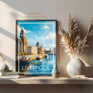 Liverpool poster - Deze poster van Liverpool straalt de sfeer van een maritieme haven uit, perfect als wanddecoratie, Engeland, print, cadeau, woondecoratie of reisposter. afbeelding 6