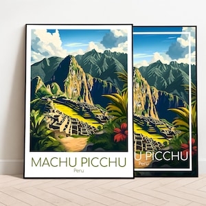 Machu Picchu Travel Poster Machu Picchu Poster Wall Art Peru Vintage Poster Machu Picchu Travel Poster Gift Machu Picchu Print Art Print