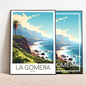 La Gomera Travel Poster La Gomera Poster Wall Art Spain Vintage Poster La Gomera Travel Poster Gift La Gomera Print Art Print