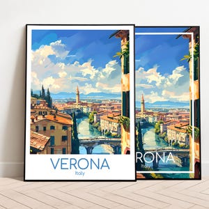 Verona Reiseposter Verona Poster Wall Art Italien Vintage Poster Verona Travel Poster Geschenk Verona Print Reisedruck