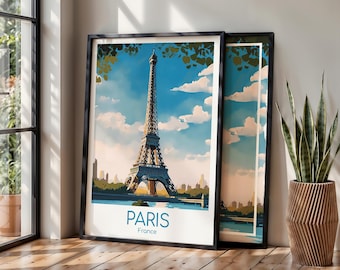 Paris Poster, Paris Wall Art, France, Paris Travel Poster, Paris Print, Vintage Paris Gift, Paris Travel Print