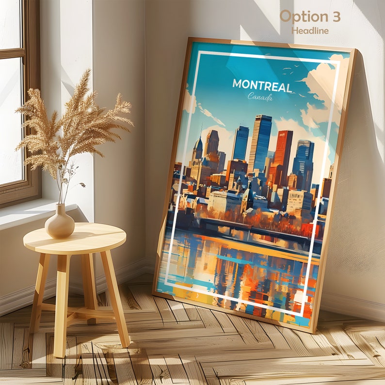 Montreal Travel Poster Montreal Poster Wall Art Canada Vintage Poster Montreal Travel Poster Gift Montreal Print Travel Print image 6
