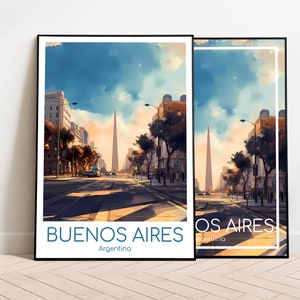 Buenos Aires Travel Poster Buenos Aires Poster Wall Art Argentina Vintage Poster Travel Poster Gift Buenos Aires Print Art Print