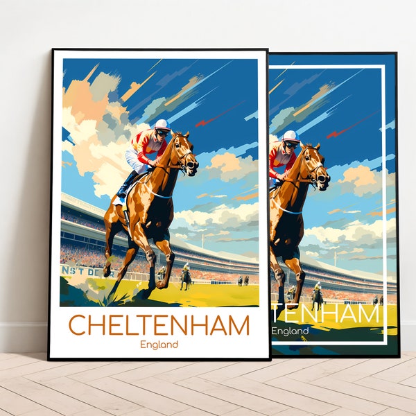 Cheltenham Reiseposter Cheltenham Poster Wall Art England Vintage Poster Cheltenham Travel Poster Geschenk Cheltenham Print Reisedruck