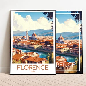 Florenz Reiserdruck Florenz Poster Wall Art Italien Vintage Poster Travel Poster Geschenk Florenz Print  Kunstdruck