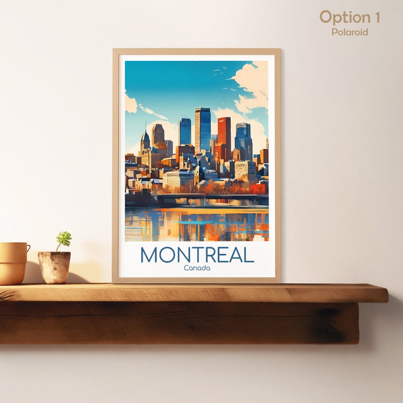 Montreal Travel Poster Montreal Poster Wall Art Canada Vintage Poster Montreal Travel Poster Gift Montreal Print Travel Print image 3