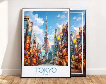Tokyo Poster Tokyo Wall Art Japan Tokyo Travel Poster Tokyo Print Vintage Tokyo Gift Tokyo Travel Print