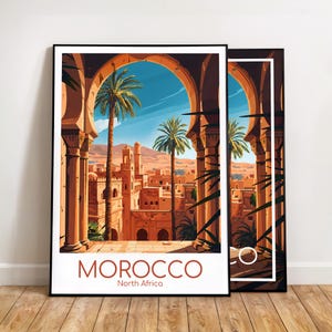 Póster de Marruecos para pared, póster de viaje de Marruecos, póster vintage de África, póster de viaje de Marruecos, regalo, lámina de Marruecos, lámina de viaje