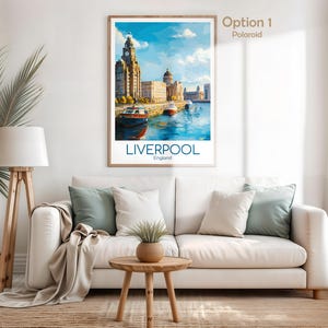 Liverpool poster - Deze poster van Liverpool straalt de sfeer van een maritieme haven uit, perfect als wanddecoratie, Engeland, print, cadeau, woondecoratie of reisposter. afbeelding 5
