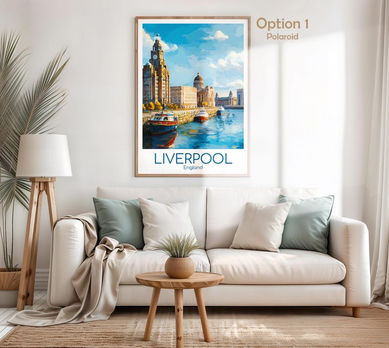 Liverpool poster - Deze poster van Liverpool straalt de sfeer van een maritieme haven uit, perfect als wanddecoratie, Engeland, print, cadeau, woondecoratie of reisposter. afbeelding 5