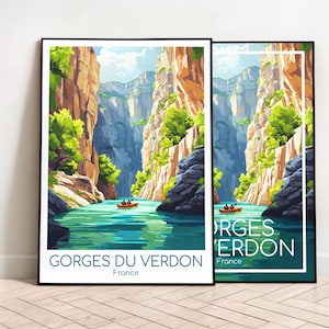 Gorges du Verdon Travel Poster Gorges du Verdon Poster France Vintage Poster Gorges du Verdon Travel Poster Gorges du Verdon Print Vintage