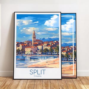 Split Reiseposter Klassisch Split Poster Klassisch Wall Art Kroatien Vintage Poster Split Travel Poster Split Print Klassisch Reisedruck