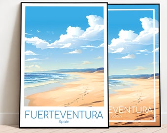 Fuerteventura Travel Poster Fuerteventura Poster Spain Vintage Poster Fuerteventura Travel Poster Gift Fuerteventura Print Art Print