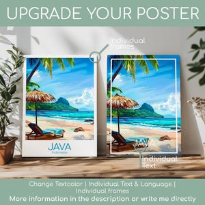 Java Poster Java Wall Art Indonesien Java Reiseposter Java Print Vintage Java Geschenk Java Reisedruck Strand Urlaub Bild 10