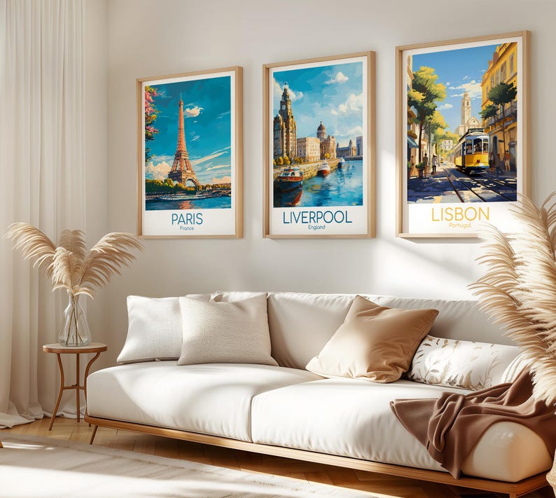 Liverpool poster - Deze poster van Liverpool straalt de sfeer van een maritieme haven uit, perfect als wanddecoratie, Engeland, print, cadeau, woondecoratie of reisposter. afbeelding 7