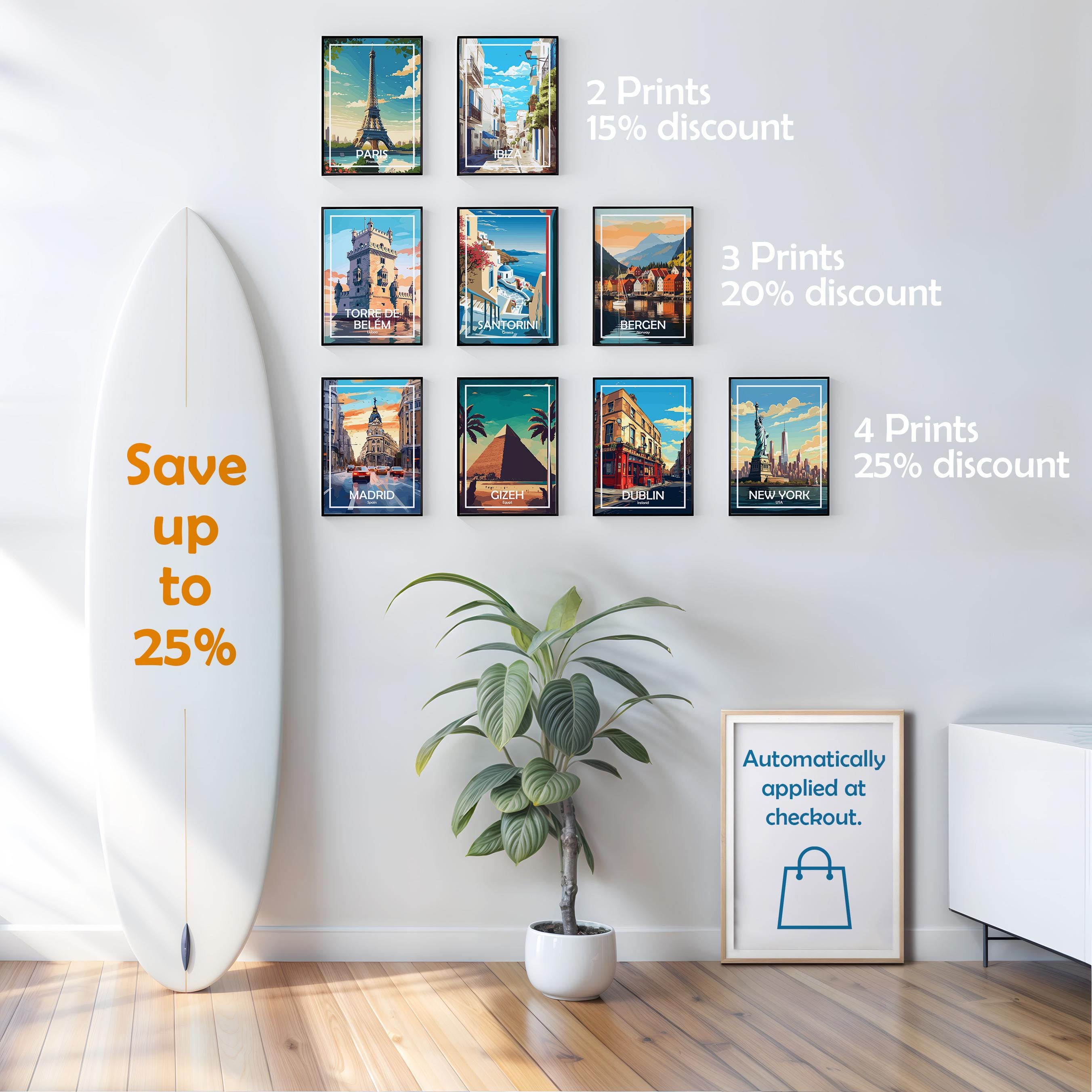 WHCHEEH Les Menuires France Vintage Travel Poster 20x30inch