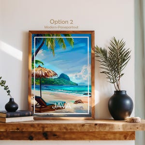 Java Poster Java Wall Art Indonesien Java Reiseposter Java Print Vintage Java Geschenk Java Reisedruck Strand Urlaub Bild 6