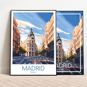 Madrid Reiseposter Madrid Poster Wall Art Spanien Vintage Poster Madrid Travel Poster Geschenk Madrid Print Reiseposter