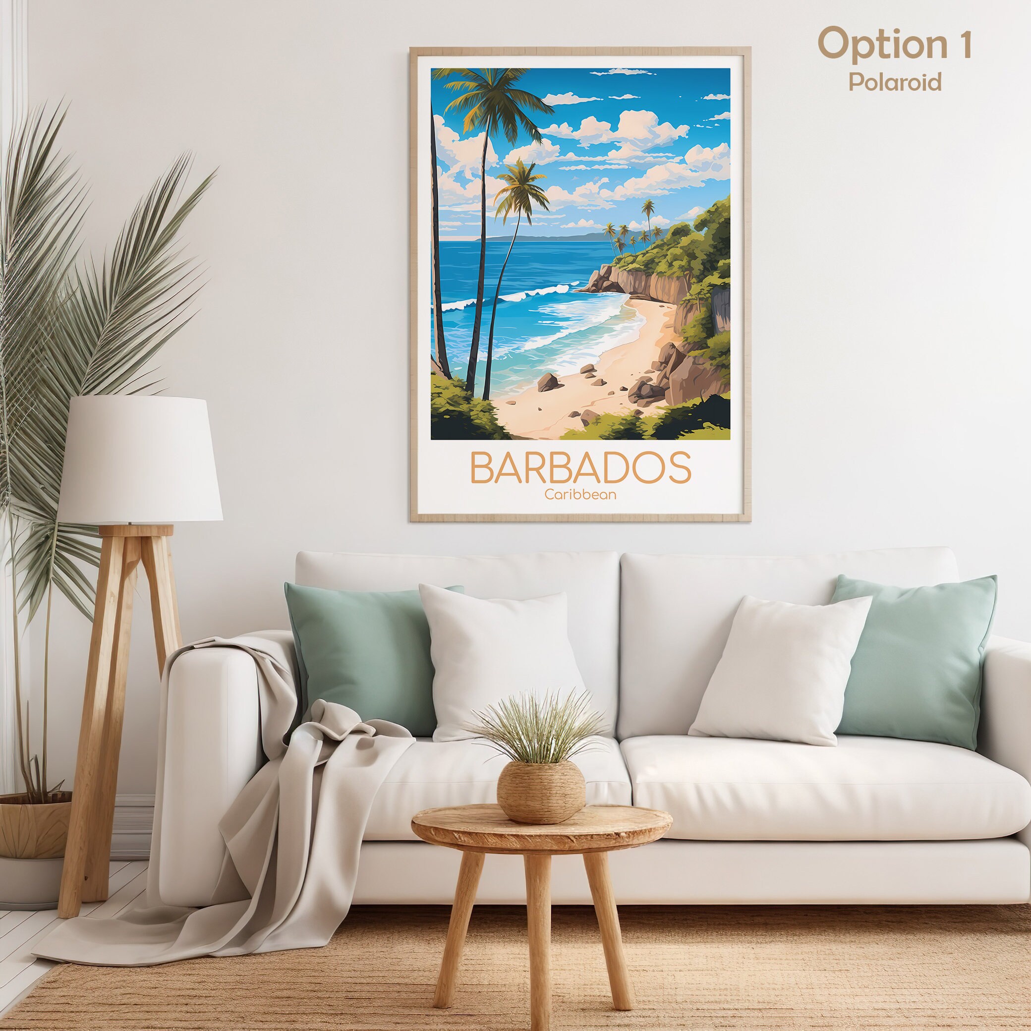 Barbados Travel Poster Barbados Poster Wall Art Caribbean Vintage