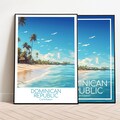 Dominican Republic Travel Poster Dominican Republic Poster Wall Art Caribbean Vintage Poster Travel Gift Print Art Print product logo
