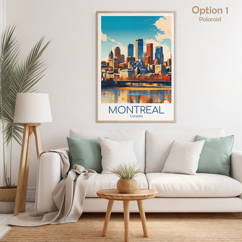 Montreal Travel Poster Montreal Poster Wall Art Canada Vintage Poster Montreal Travel Poster Gift Montreal Print Travel Print image 4