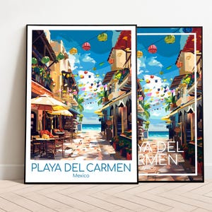 Playa del Carmen Reiseposter Playa del Carmen Poster Mexiko Vintage Poster Playa del Carmen Travel Poster Playa del Carmen Print Reisedruck