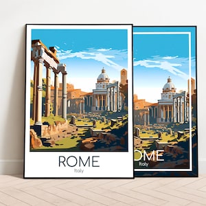 Rome Travel Poster Rome Poster Wall Art Italy Vintage Poster Rome Travel Poster Gift Rome Print Art Print