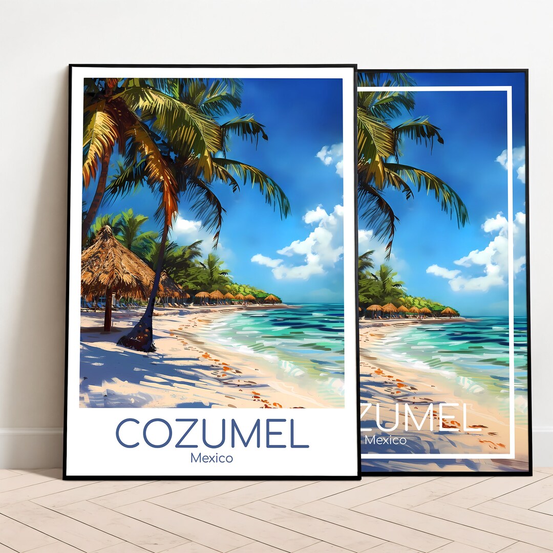 Cozumel Travel Poster Cozumel Poster Wall Art Mexico Vintage Poster Cozumel Travel Poster Gift ...