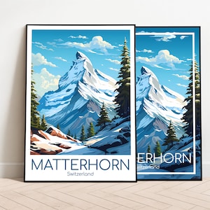 Matterhorn Reiseposter Matterhorn Poster Wall Art Schweiz Vintage Poster Matterhorn Travel Poster Geschenk Matterhorn Print Kunstdruck