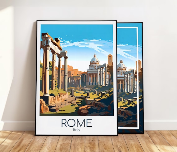 Rom Poster Rom Wall Art Italien Rom Reiseposter Rom Print Vintage Rom Geschenk Rom Reisedruck Forum Romanum