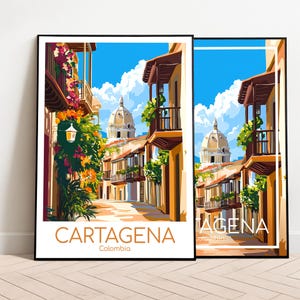 Cartagena Reiseposter Cartagena Poster Wall Art Kolumbien Vintage Poster Cartagena Travel Poster Geschenk Cartagena Print Reisedruck