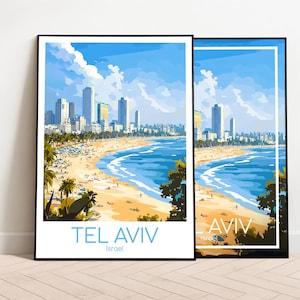 Tel Aviv Travel Poster Tel Aviv Poster Wall Art Israel Vintage Poster Tel Aviv Travel Poster Gift Tel Aviv Print Travel Print
